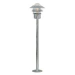 Nordlux Blokhus Pedestal Lamp Steel and Glass Grey | IP54 - Suitable for E27