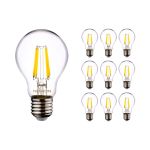 Multipack 10x Noxion Lucent LED E27 Pear Filament Clear 7W 806lm - 822-827 Dim To Warm | Dimmable - Replaces 60W