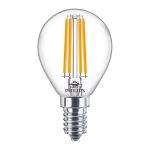 Philips Corepro LED Lustre E14 Ball Filament Clear 6.5W 806lm - 827 Extra Warm White | Replaces 60W
