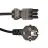 Noxion GST - Compatible Supply Cable Black - Female + Schuko Europlug - 2m - 3 pole 1,5mm2