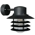 Nordlux Vejers Wall Light Metal and Glass Black | IP54 - Suitable for E27