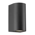 Nordlux Canto Wall Light Aluminium Black Up & Down | Suitable for 2x GU10