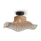 Good&Mojo Ceiling Light Ibiza Bamboo Black S | Suitable for 1x E27 
