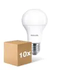 Multipack 10x Philips Corepro LED Bulb E27 Pear Frosted 10.5W 1055lm - 930 Warm White | Best Colour Rendering - Replaces 75W