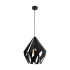 Eglo Pendant Carlton 5 Steel Black | IP20 - Suitable for 1x E27 